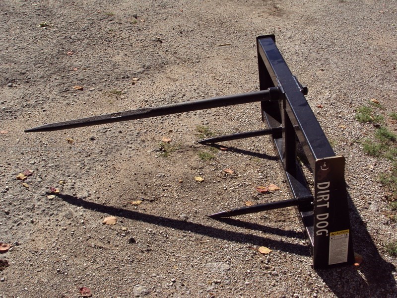 Dirt Dog Bale Spear skid steer quick connect