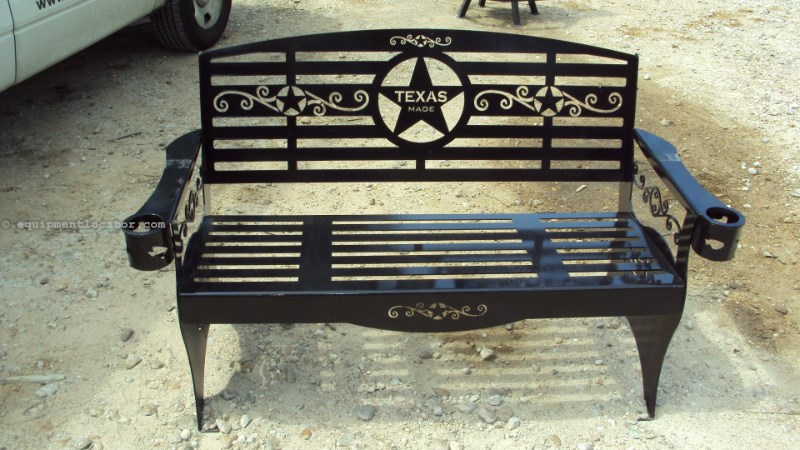 Other Heavy duty metal outdoor bench w/ Texas theme