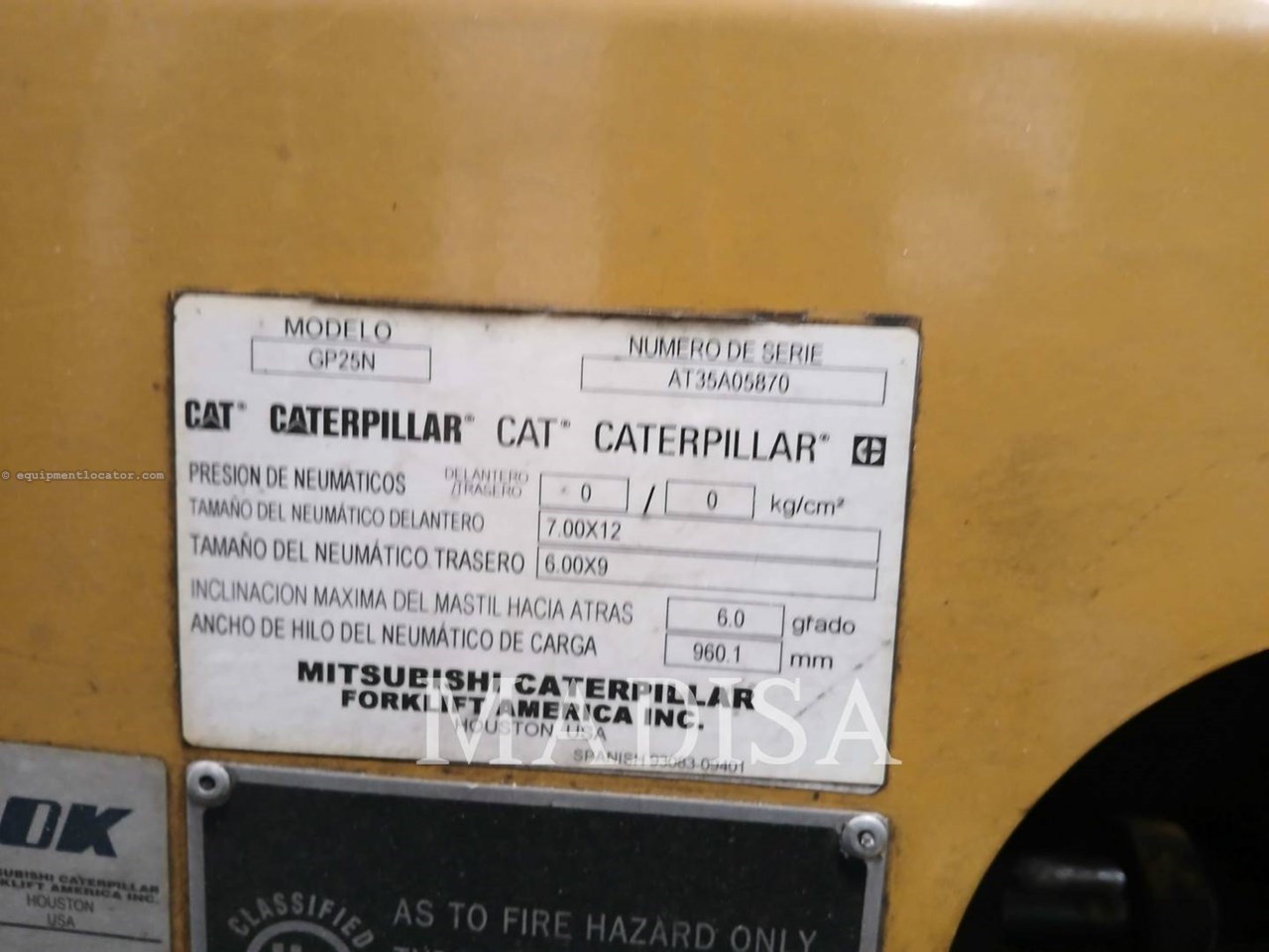 2018 Caterpillar GP25N5-GLE